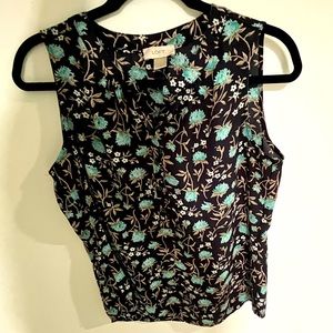 Loft blue flowered tank